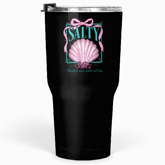 Summer Clam Pearl Bow Tumblers 30 Oz