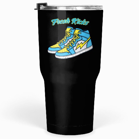 Fresh Kicks Lightning Bolt Sneakers Retro 80s Tumblers 30 Oz