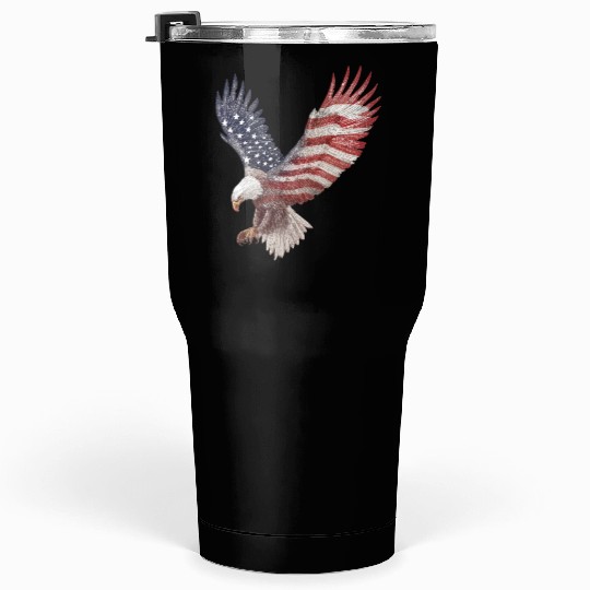 Bald Eagle with the American Flag Forming Wings Tumblers 30 Oz