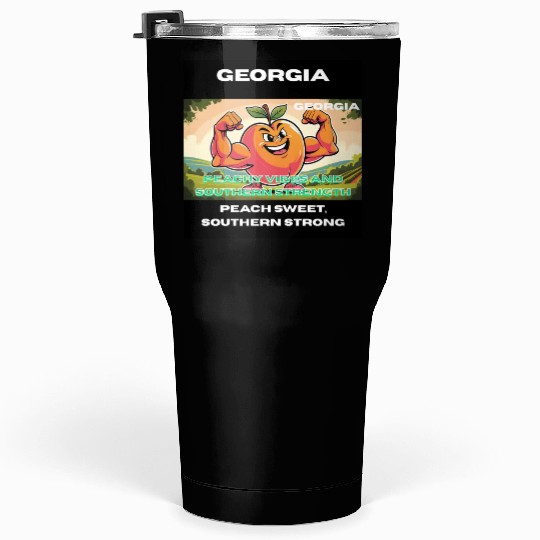 Georgia Peach State Art Tumblers 30 Oz
