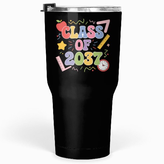 Class of 2037 Grow With Me, Funny back to school Tumblers 30 Oz