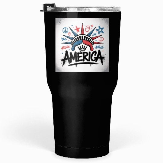 Statue of Liberty USA Graffiti Zero Limit Brand Tumblers 30 Oz