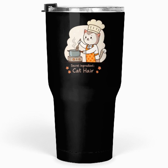 Gourmet Cat Hair Cuisine Tumblers 30 Oz