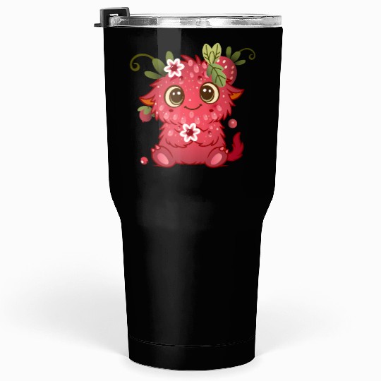 Cute Monster in Raspberry Design Tumblers 30 Oz
