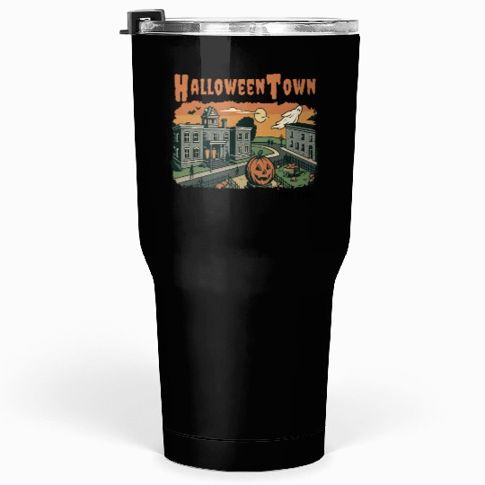 Halloweentown Spooky Sunset Scene – Vintage Hallow Tumblers 30 Oz