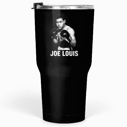 Boxer Joe Louis Black and White Tumblers 30 Oz