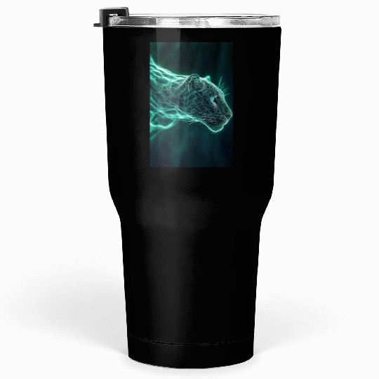 Neon Jaguar Spirit Form Tumblers 30 Oz