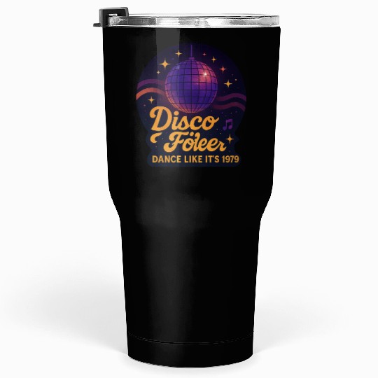 Disco Foiler 1970s Dance Tumblers 30 Oz