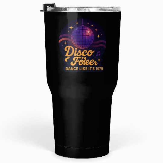 Disco Foiler 1970s Dance Tumblers 30 Oz
