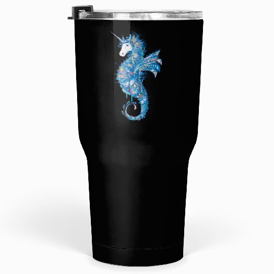 Mystical Seahorse Unicorn – Artful & Magical Tumblers 30 Oz