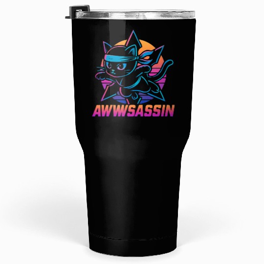Ninja Cat Awwssassin Adventure Tumblers 30 Oz