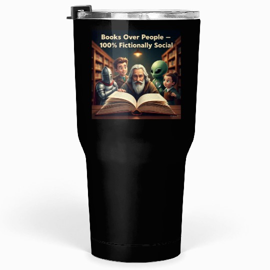 Fictional Alien and Wizard Book Lovers Tumblers 30 Oz