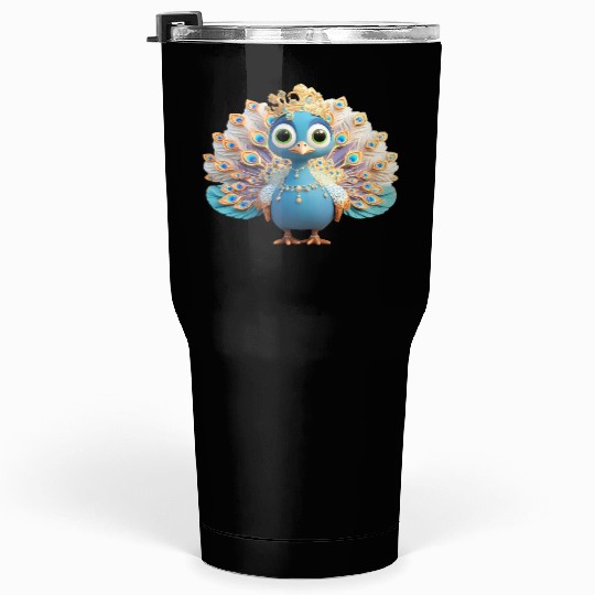Regal Peacock Fantasy Character Tumblers 30 Oz