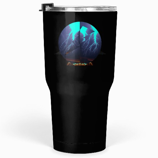 Royal Blue Lightning Tumblers 30 Oz