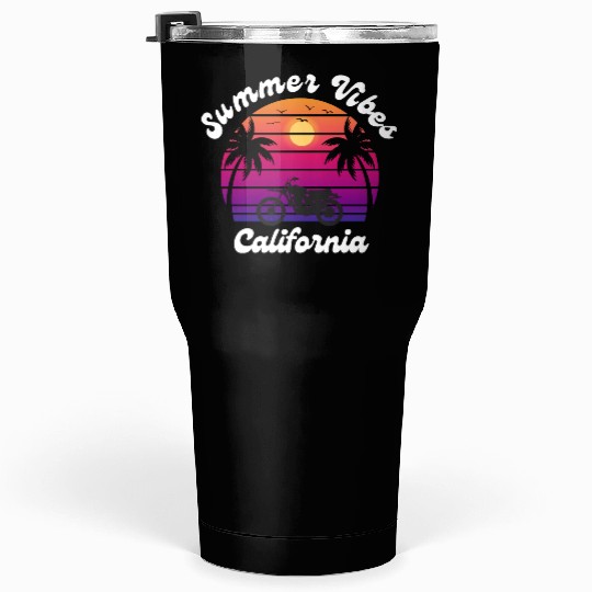 Sunset Motorcycle in California Tumblers 30 Oz