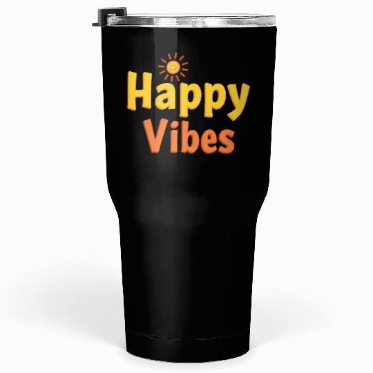 Joyful Sunshine Smile Typography Design Tumblers 30 Oz