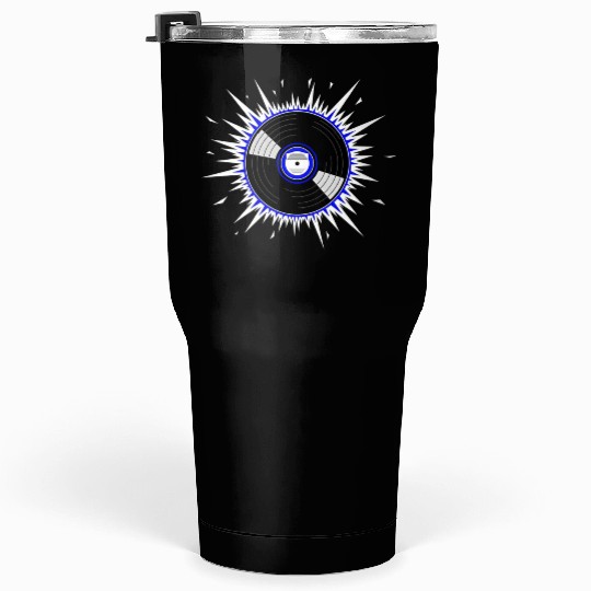 Vinyl Record Starburst Design Tumblers 30 Oz