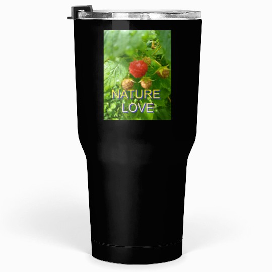 Vivid Raspberry and Greenery Nature Design Tumblers 30 Oz