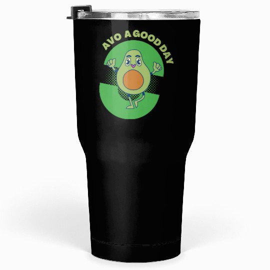 Cute Avocado Celebrating Good Day Tumblers 30 Oz