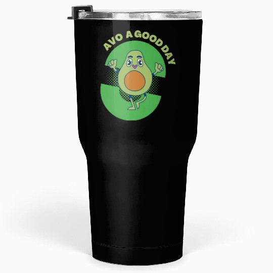 Cute Avocado Celebrating Good Day Tumblers 30 Oz