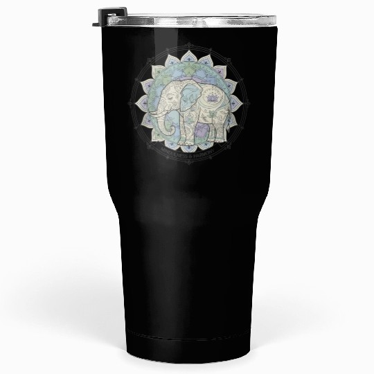 Elephant Mandala Mindfulness Design Tumblers 30 Oz