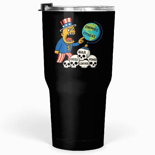 Angry Uncle America Confronts Global Enemies Tumblers 30 Oz
