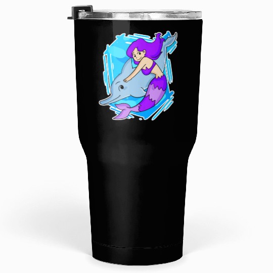 Dolphin with Mermaid Tumblers 30 Oz