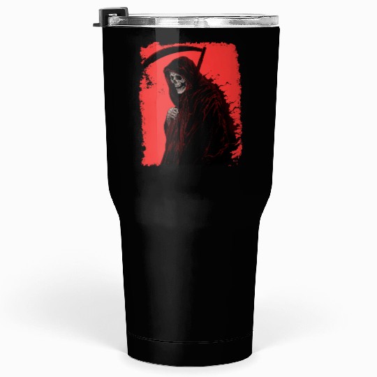 Skeleton Reaper Red Tumblers 30 Oz