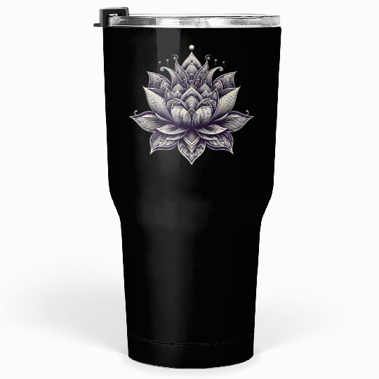 Intricate Lotus Mandala Design Tumblers 30 Oz