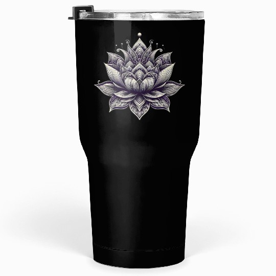 Intricate Lotus Mandala Design Tumblers 30 Oz