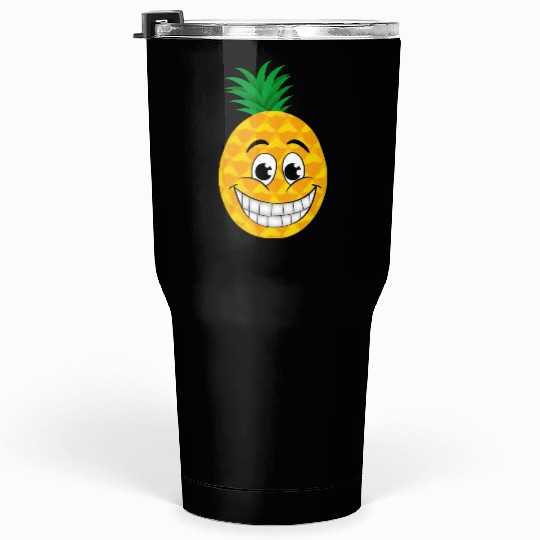 Happy cartoon pineapple sweet tropical summer Tumblers 30 Oz