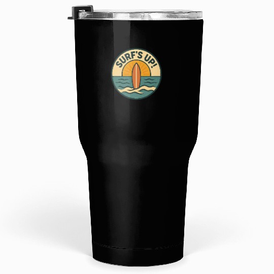 Sunset Surf Up Motivational Patch Tumblers 30 Oz