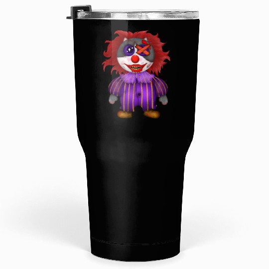 Creepy Clown Halloween Costume Tumblers 30 Oz