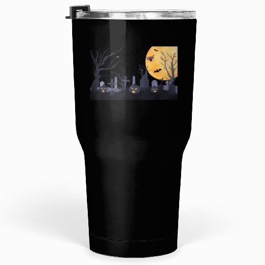 Trick-or-Treat Pumpkin Graveyard Tumblers 30 Oz