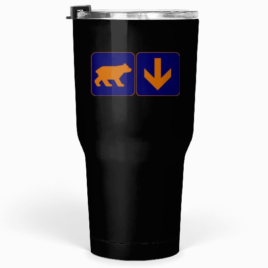 Bear with a Down Arrow Clothing Apparel Tumblers 30 Oz