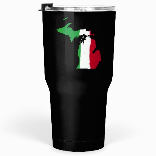Michigan Italian Italy Flag Pride Tumblers 30 Oz