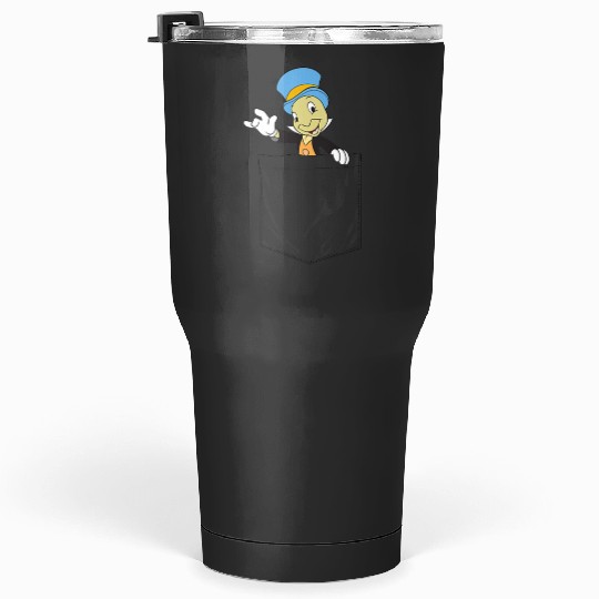 Disney Pinocchio Jiminy Cricket Faux Pocket Tumblers 30 oz