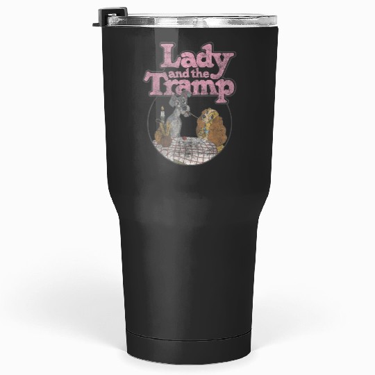 Disneyss The Lady And The Tramp Circle Portrait Logo Tumblers 30 oz