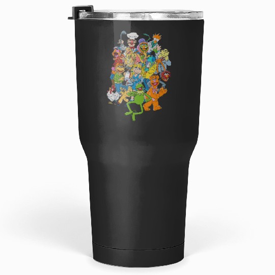 Disney The Muppets Main Characters Vintages Group Shot Tumblers 30 oz