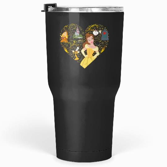 Disney Princess Belle Collage Heart Tumblers 30 oz