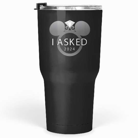 Disney I Asked 2024 Engagement Ring Proposal Mickey Tumblers 30 oz