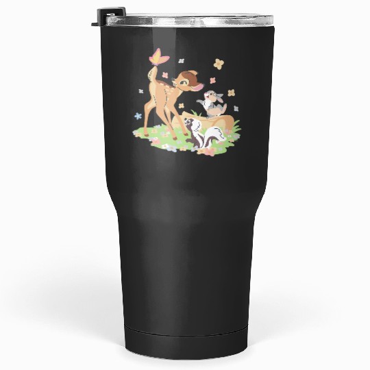 Disney Bambi Thumper & Flower Pastel Spring Easter Butterfly Tumblers 30 oz