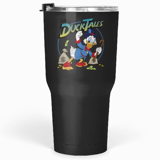 Disney DuckTales Scrooge McDuck With Money Bags Logo Tumblers 30 oz