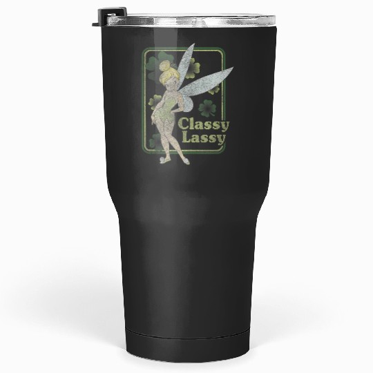 Disney Peter Pan Tinker Bell St. Patricks Day Classy Lassy Tank Top Tumblers 30 oz