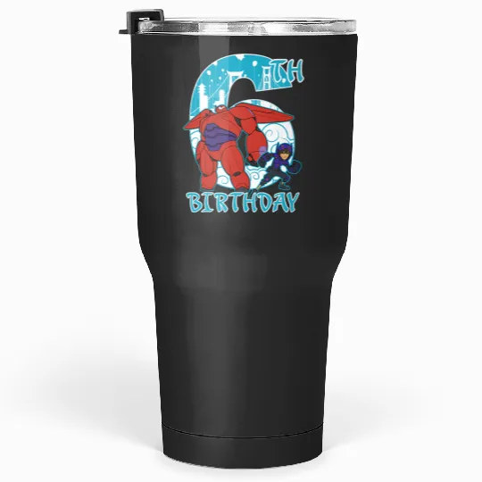 Disney Big Hero 6 Baymax Hiro 6th Birthday Graphic Tumblers 30 oz