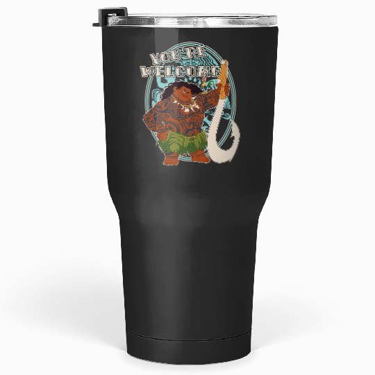 Disney Moana Maui Youre Welcome Tribal Frame Chest Portrait Tumblers 30 oz