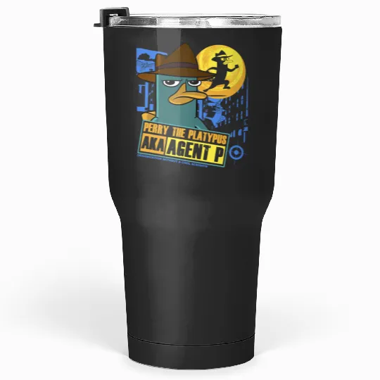 Disney Phineas And Ferb Perry The Platypus AKA Agent P Tumblers 30 oz