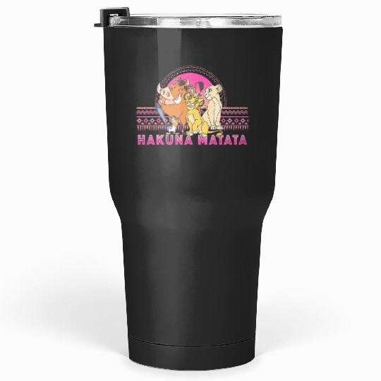 Disney Lion King Hakuna Matata Circle Artsy Portrait Tumblers 30 oz