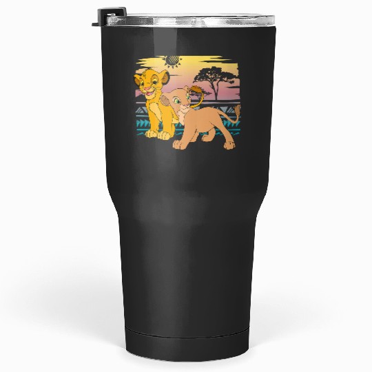 Disney The Lion King Young Simba Nala 90s Tumblers 30 oz