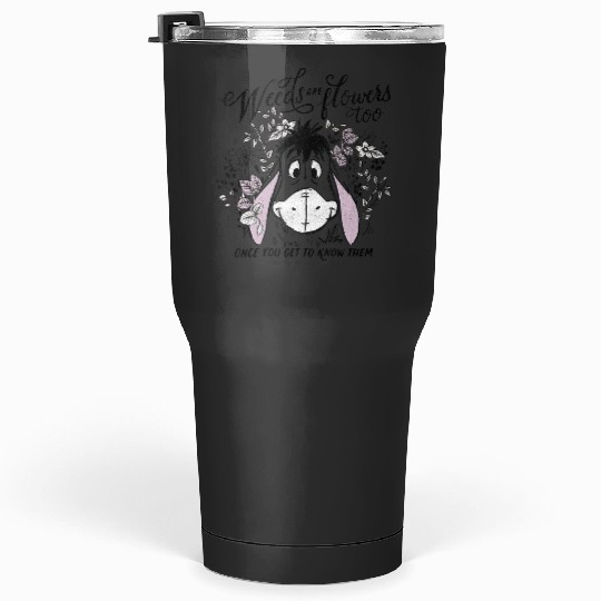 Womens Disney Winnie The Pooh Eeyore Weeds Are Flowers Too VNeck Tumblers 30 oz